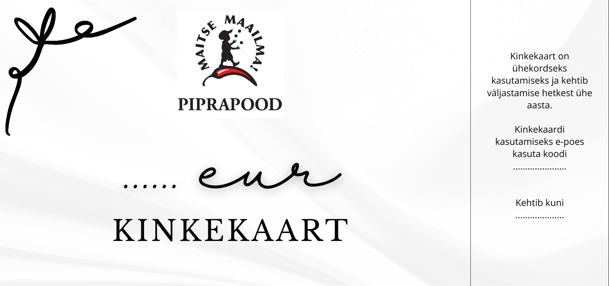 Piprapood kinkekaart - Image 2
